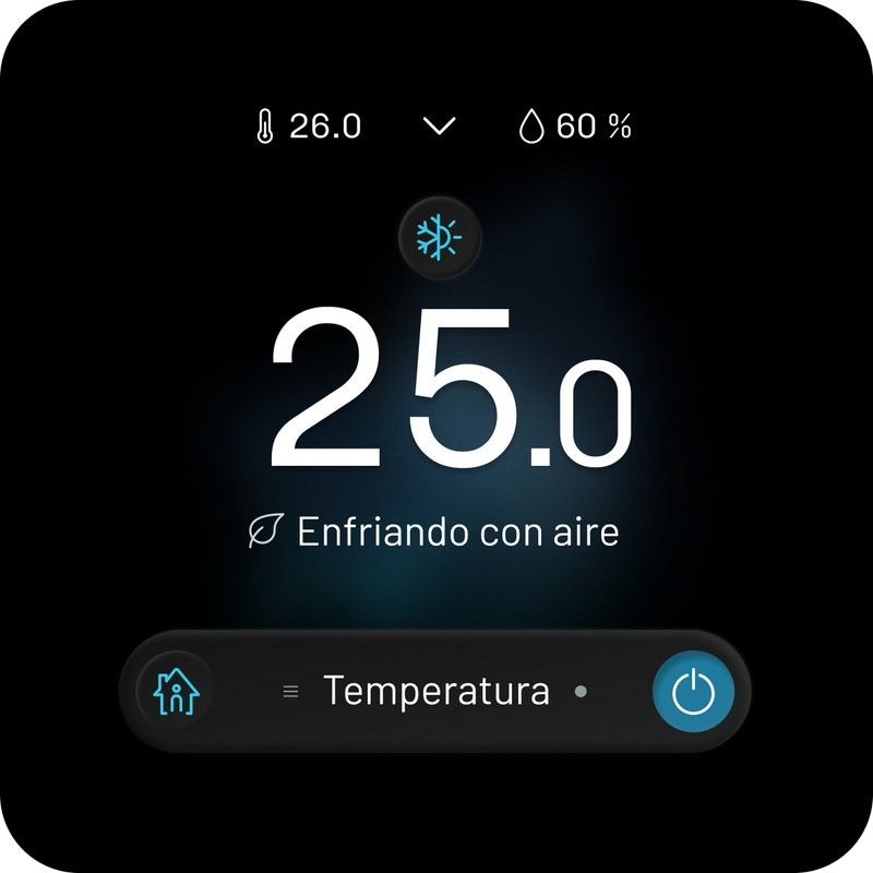 Estado enfriando, en azul